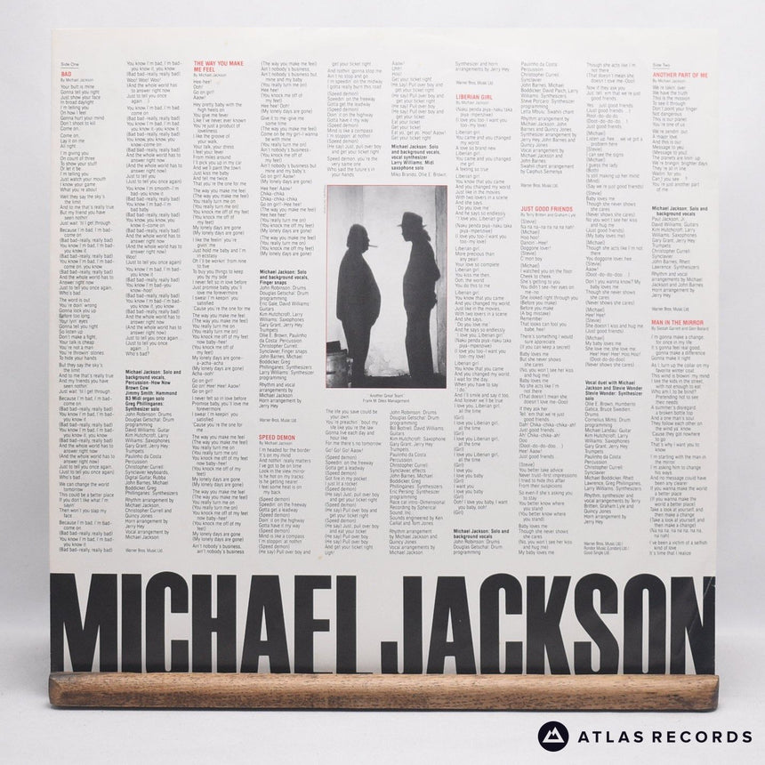 Michael Jackson - Bad - Gatefold LP Vinyl Record - EX/EX