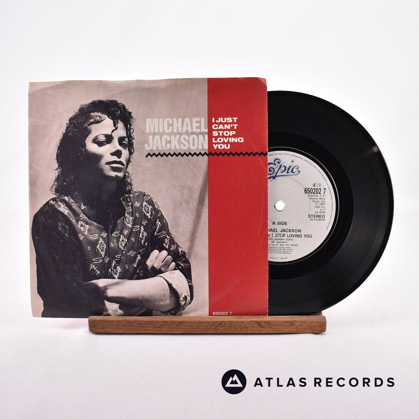 Michael Jackson I Just Can't Stop Loving You 7" Vinyl Record - Front Cover & Record