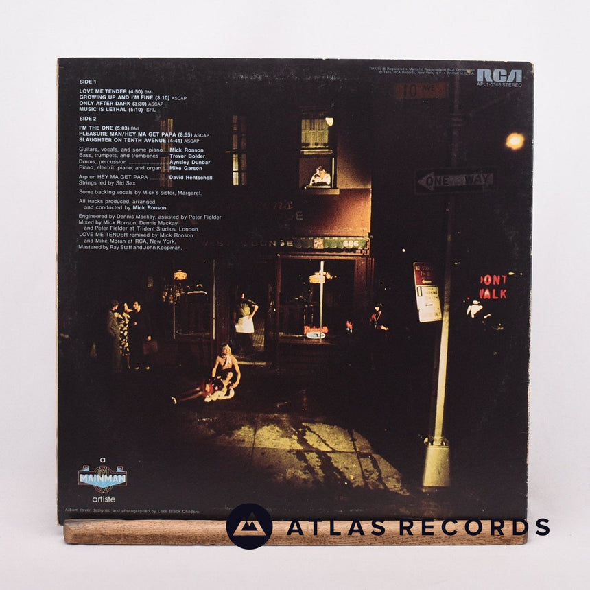 Mick Ronson - Slaughter On 10th Avenue - Dynaflex Us LP Vinyl Record - VG+/EX