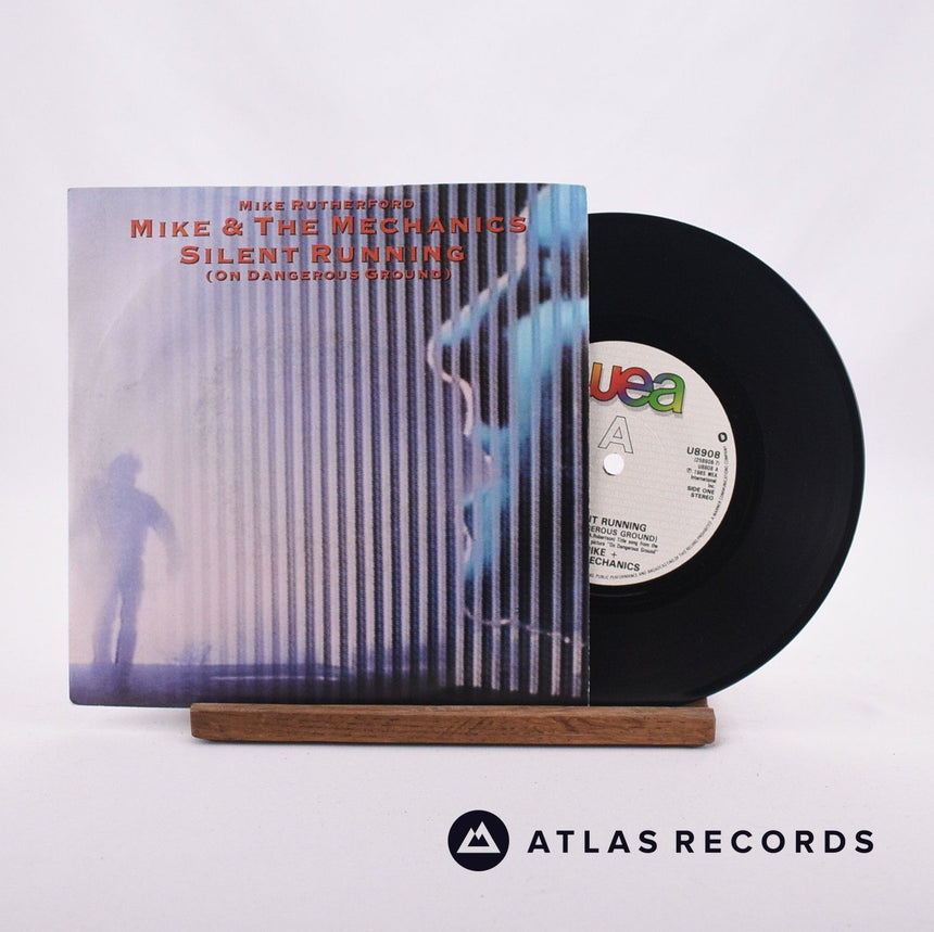 Mike & The Mechanics Silent Running 7" Vinyl Record - Front Cover & Record