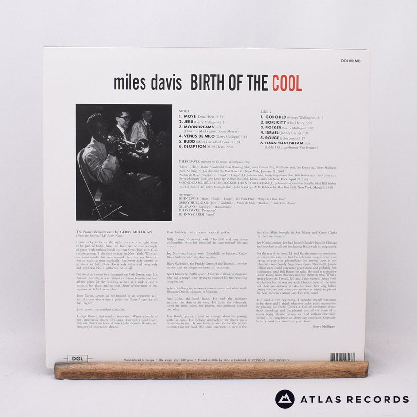 Miles Davis - Birth Of The Cool - 180G White LP Vinyl Record - EX/NM