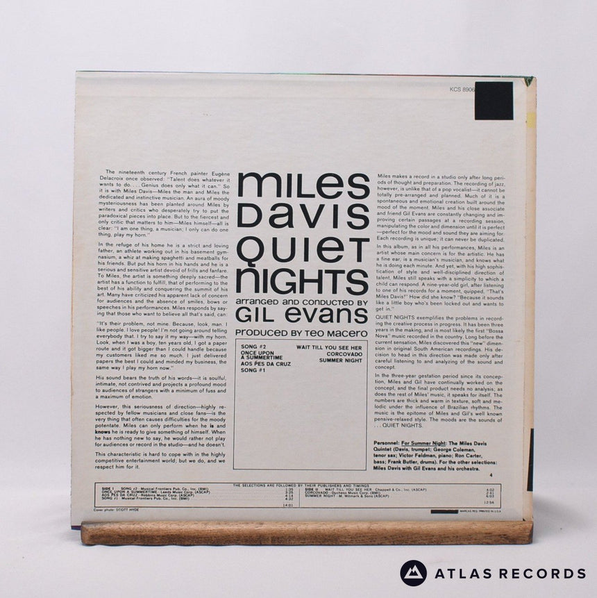 Miles Davis - Quiet Nights - LP Vinyl Record - VG+/EX