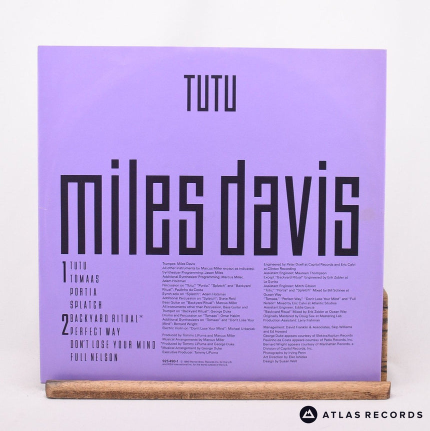 Miles Davis - Tutu - LP Vinyl Record - VG+/VG+