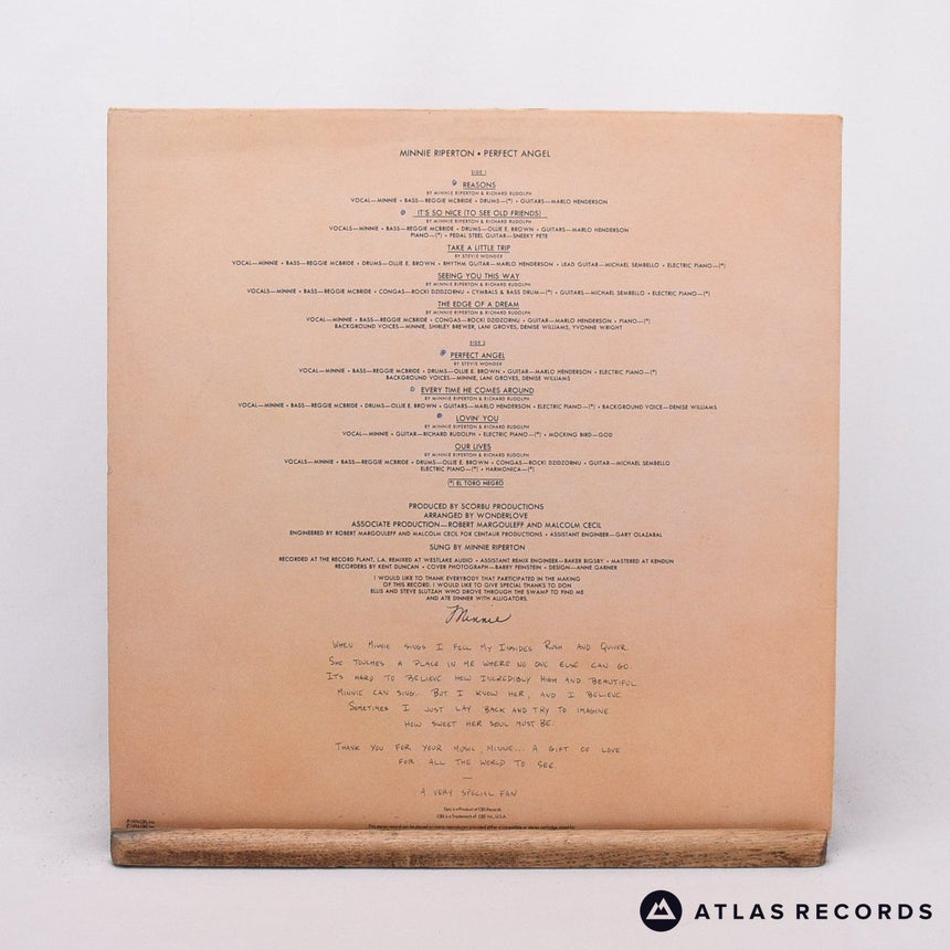 Minnie Riperton - Perfect Angel - B1 A1 LP Vinyl Record - EX/EX