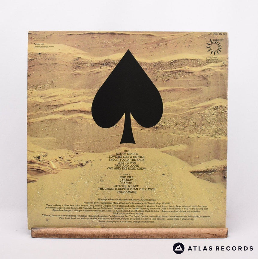 Motörhead - Ace Of Spades - Reissue A//3 B//3 LP Vinyl Record - VG+/EX