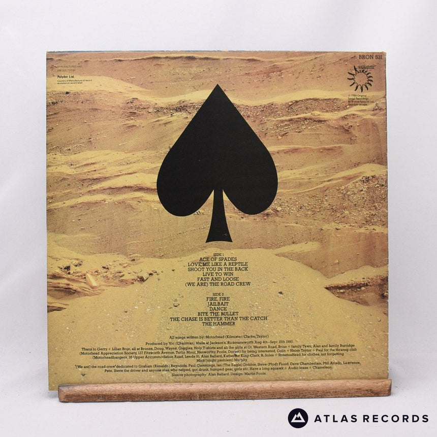 Motörhead - Ace Of Spades - Reissue A//3 B//2 LP Vinyl Record - VG+/EX