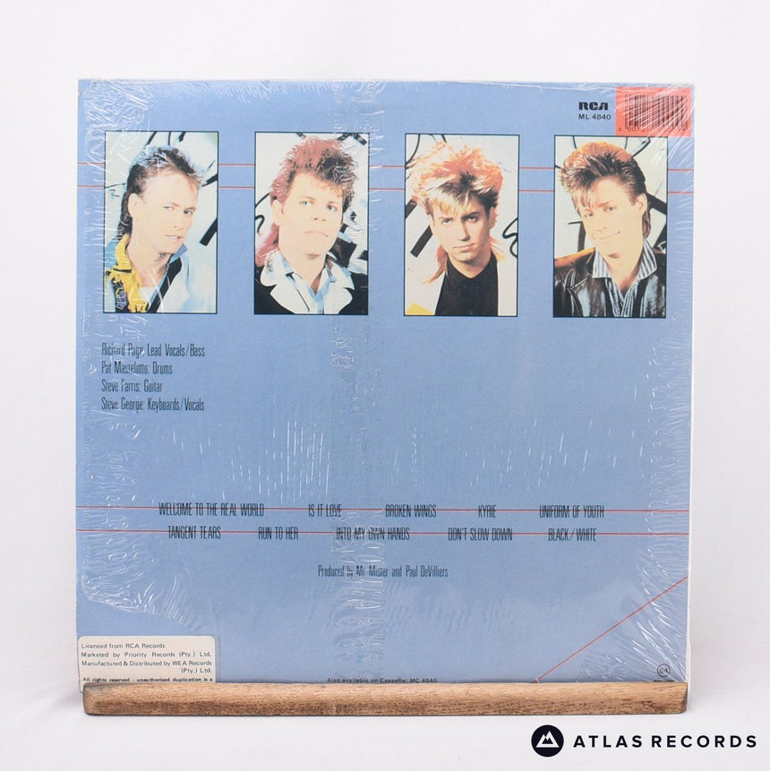 Mr. Mister - Welcome To The Real World - South Africa LP Vinyl Record - EX/EX