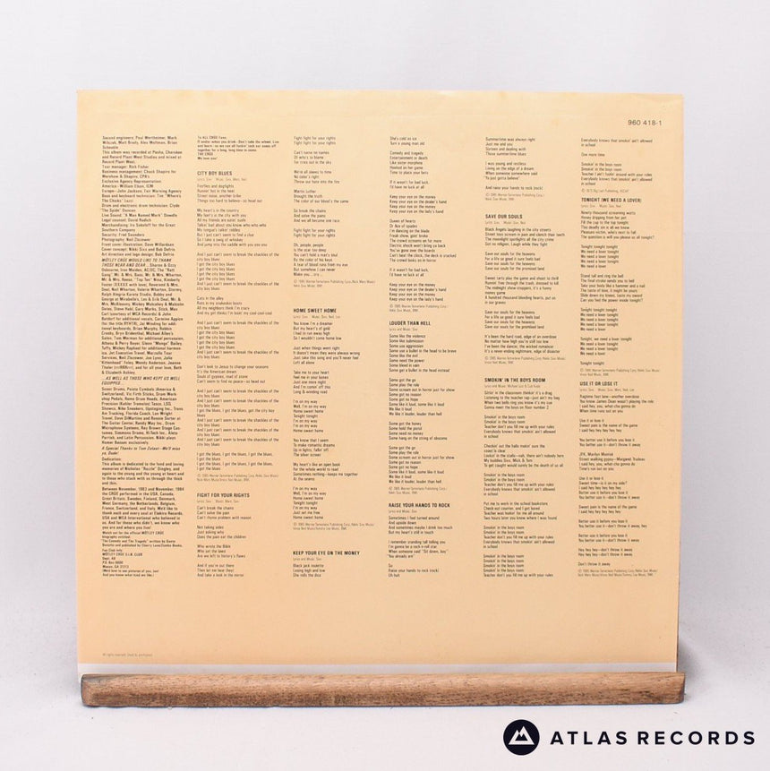 Mötley Crüe - Theatre Of Pain - A.1 B1 LP Vinyl Record - EX/EX