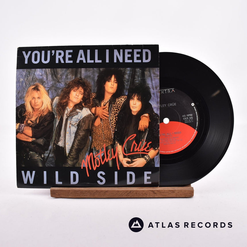 Mötley Crüe You're All I Need 7" Vinyl Record - Front Cover & Record
