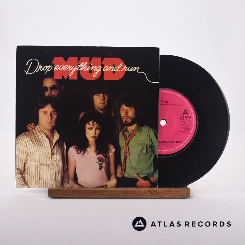Mud Drop Everything And Run 7" Vinyl Record - Front Cover & Record