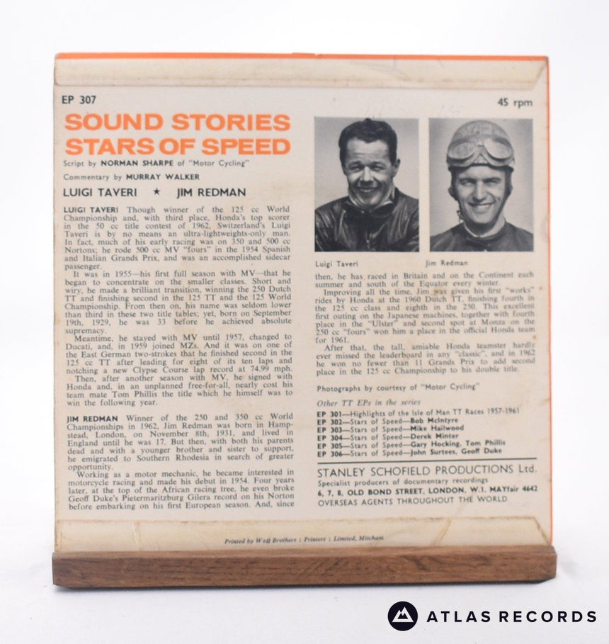 Murray Walker - Stars Of Speed! Luigi Taveri / Jim Redman - 7" EP Vinyl Record - VG+/EX