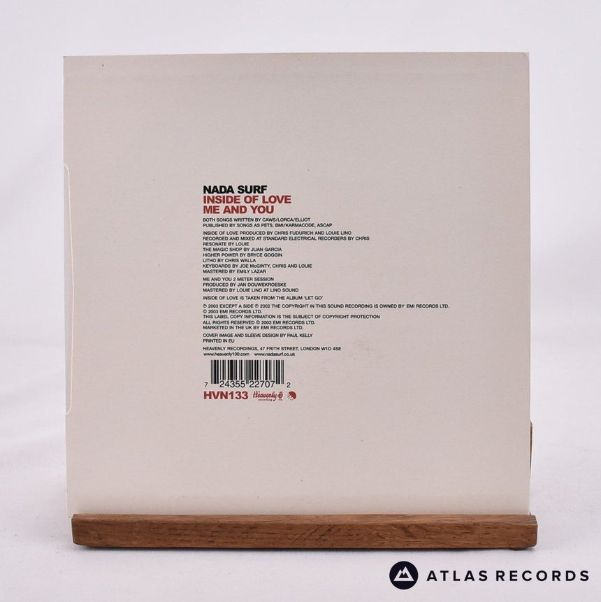 Nada Surf - Inside Of Love - Limited Edition Numbered 7" Vinyl Record - NM/NM