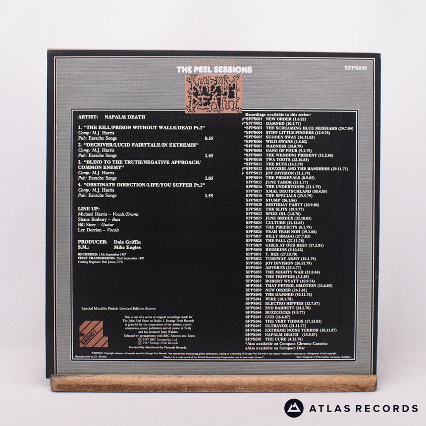 Napalm Death - The Peel Sessions - 12" Vinyl Record - EX/EX