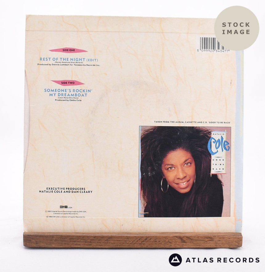 Natalie Cole Rest Of The Night 7" Vinyl Record - Reverse Of Sleeve