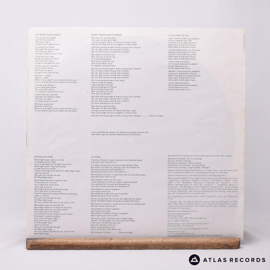 Nazareth - The Fool Circle - A-1 B-1 LP Vinyl Record - VG+/VG+