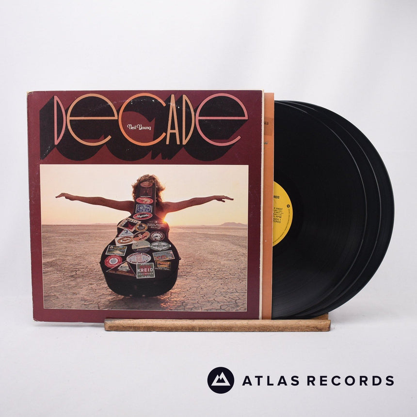 Neil Young Decade 3 x LP Vinyl Record - Front Cover & Record