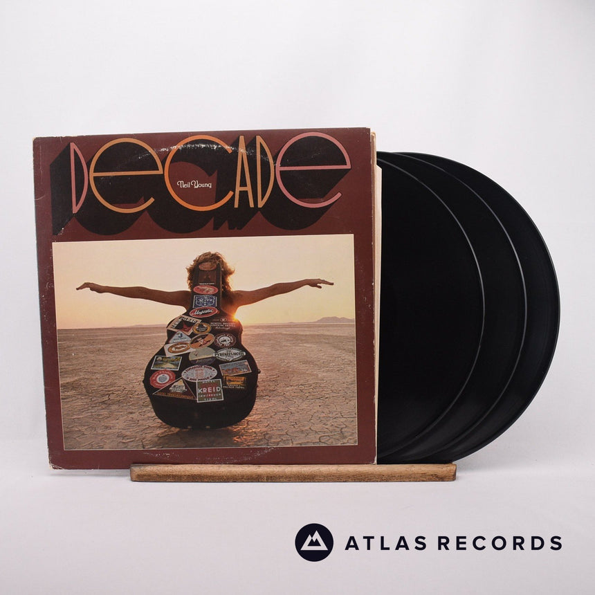 Neil Young Decade 3 x LP Vinyl Record - Front Cover & Record