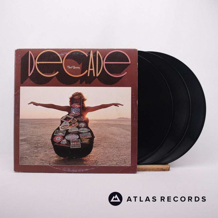 Neil Young Decade 3 x LP Vinyl Record - Front Cover & Record