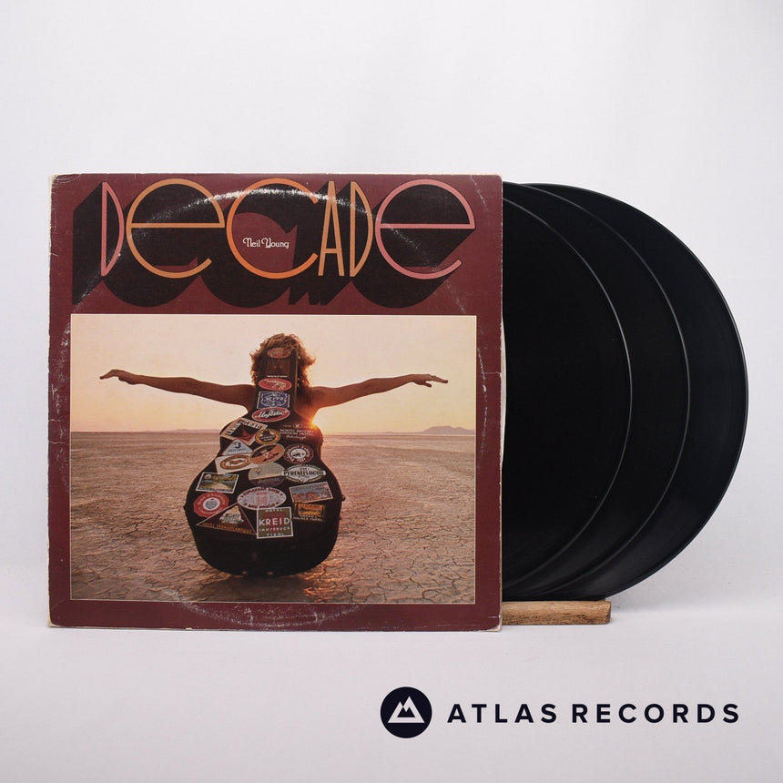 Neil Young Decade 3 x LP Vinyl Record - Front Cover & Record