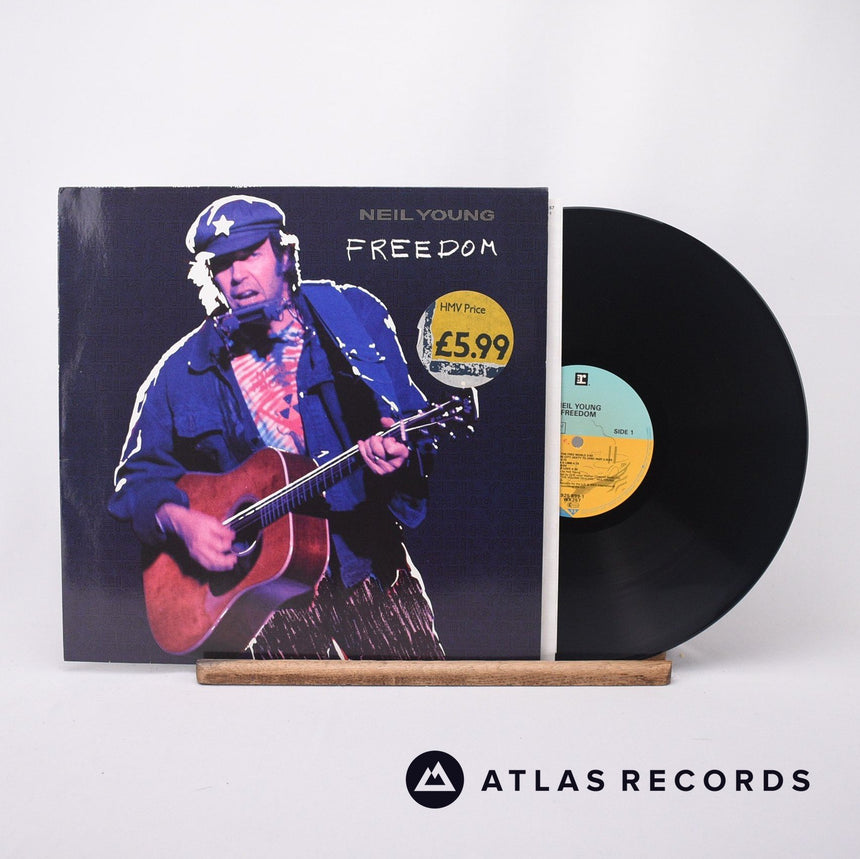 Neil Young Freedom LP Vinyl Record - Front Cover & Record