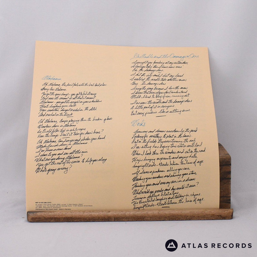 Neil Young - Harvest - Lyric Sheet Reissue Gatefold LP Vinyl Record - VG+/VG+