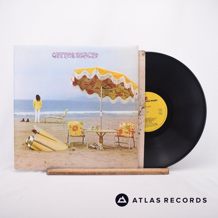 Neil Young On The Beach LP Vinyl Record - Front Cover & Record