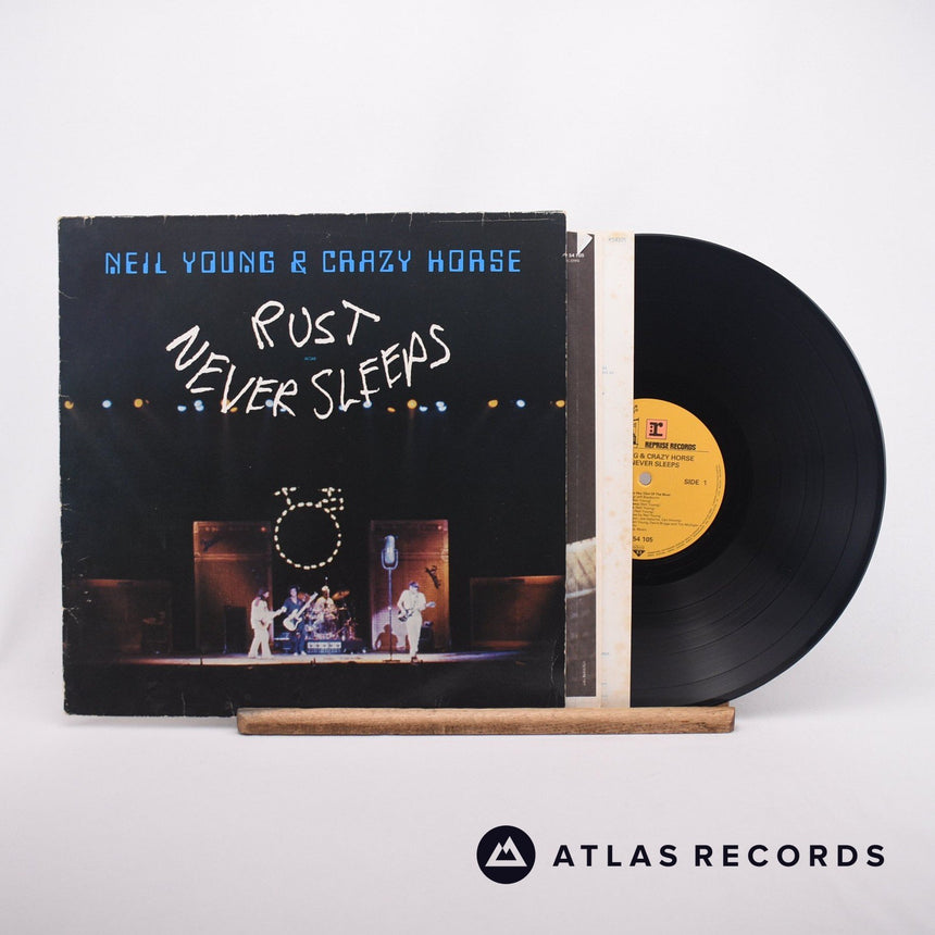 Neil Young Rust Never Sleeps LP Vinyl Record - Front Cover & Record