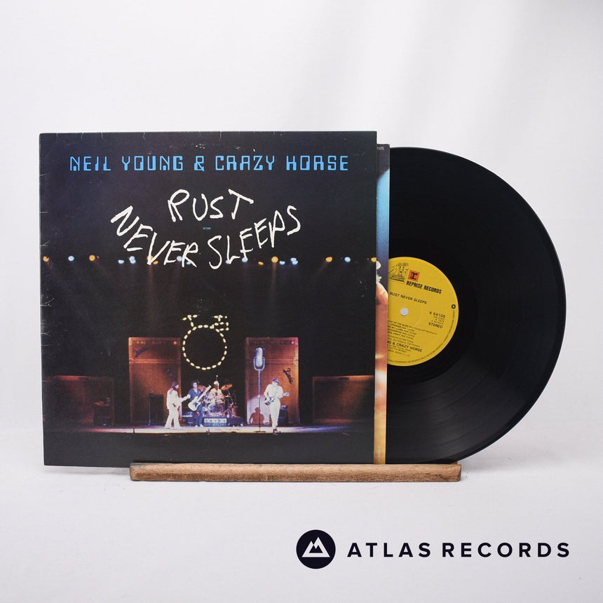 Neil Young Rust Never Sleeps LP Vinyl Record - Front Cover & Record