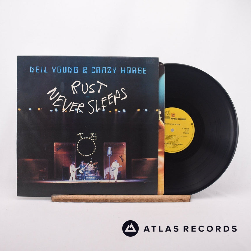Neil Young Rust Never Sleeps LP Vinyl Record - Front Cover & Record