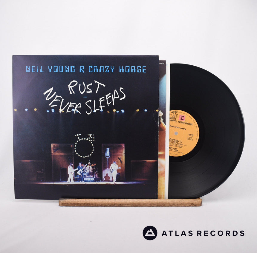 Neil Young Rust Never Sleeps LP Vinyl Record - Front Cover & Record