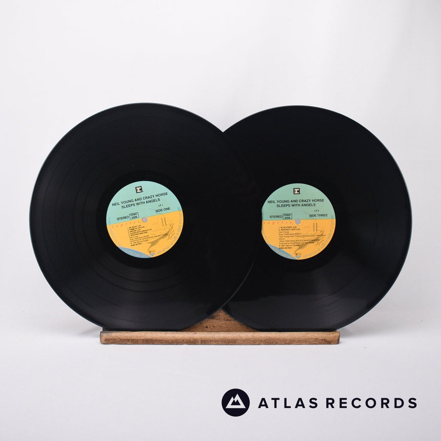 Neil Young - Sleeps With Angels - 1-A 1-B 1-C 1-D Double LP Vinyl Record - EX/EX