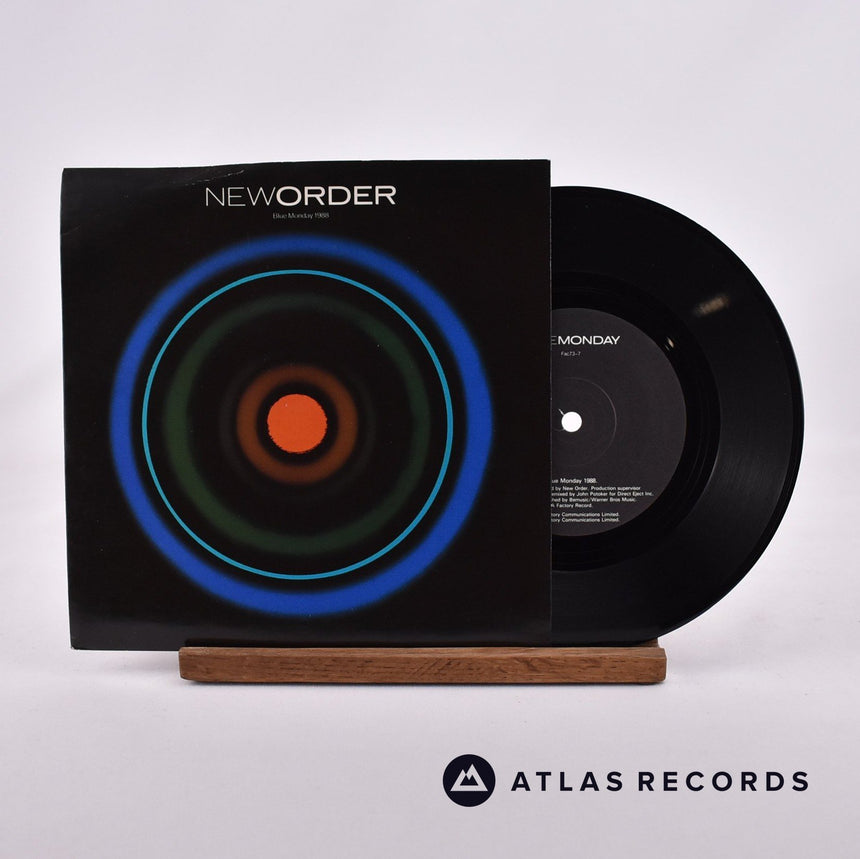 New Order Blue Monday 1988 7" Vinyl Record - Front Cover & Record