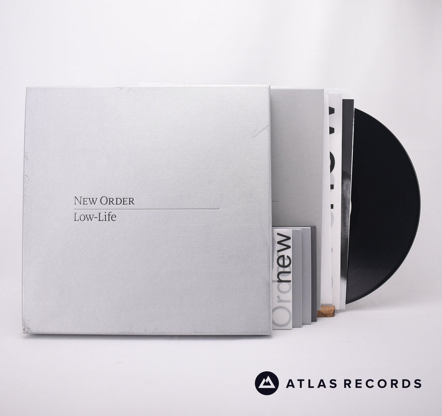 New Order Low-Life LP + 2 x CD + 2 x DVD Vinyl Record - Front Cover & Record