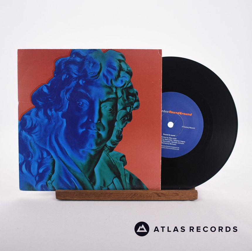 New Order Round & Round 7" Vinyl Record - Front Cover & Record