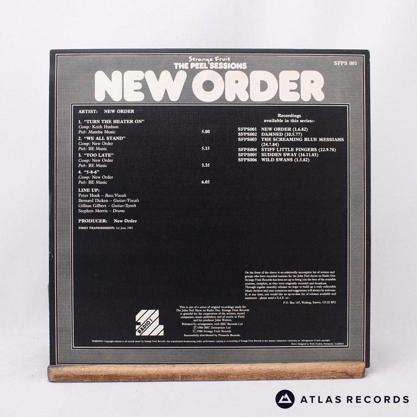 New Order - The Peel Sessions - Textured Sleeve 12" Vinyl Record - VG+/EX