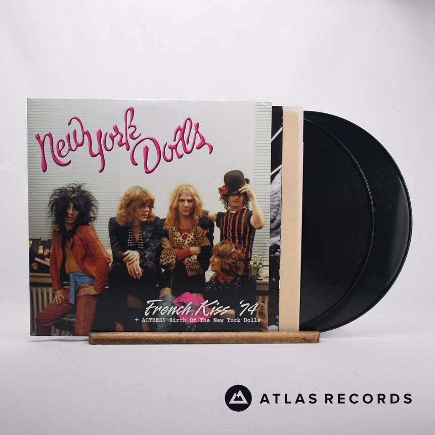 New York Dolls French Kiss '74 + Actress-Birth Of The New York Dolls Double LP Vinyl Record - Front Cover & Record