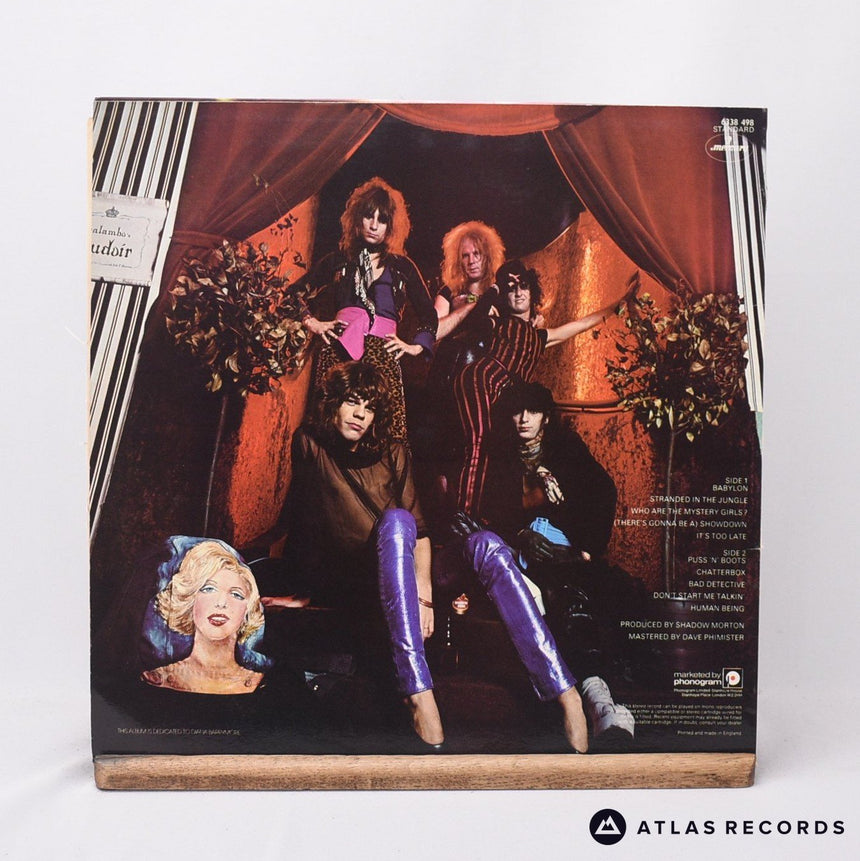 New York Dolls - In Too Much Too Soon - 1Y 2Y LP Vinyl Record - EX/EX