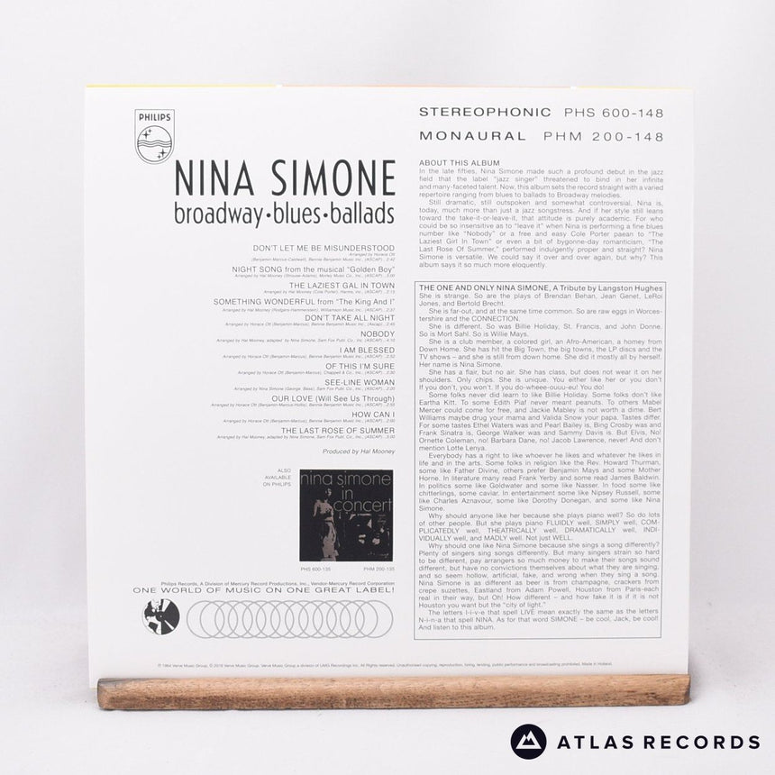 Nina Simone - Broadway - Blues - Ballads - Reissue LP Vinyl Record - EX/NM