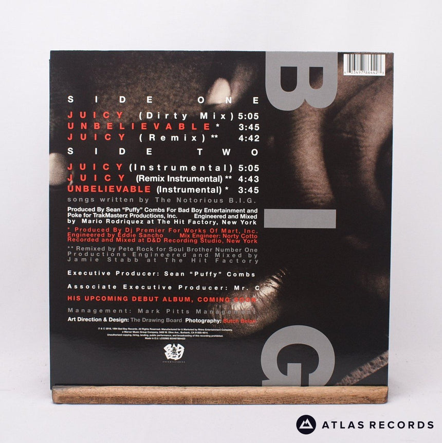 Notorious B.I.G. - Juicy - Black & Clear Swirl 1A 1B 12" Vinyl Record - NM/EX