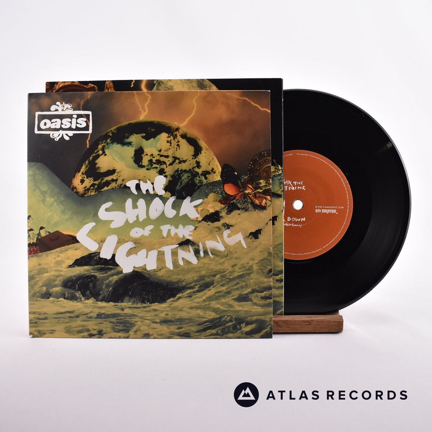 Oasis The Shock Of The Lightning 7" Vinyl Record - Front Cover & Record