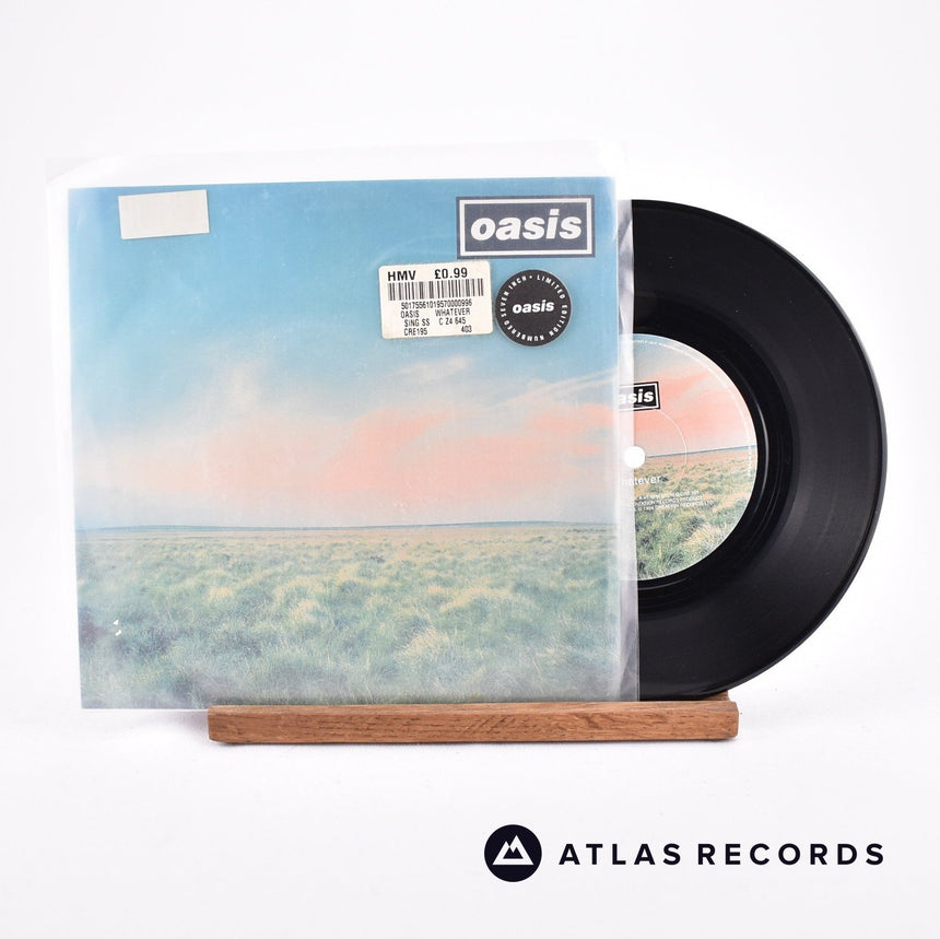 Oasis Whatever 7" Vinyl Record - Front Cover & Record