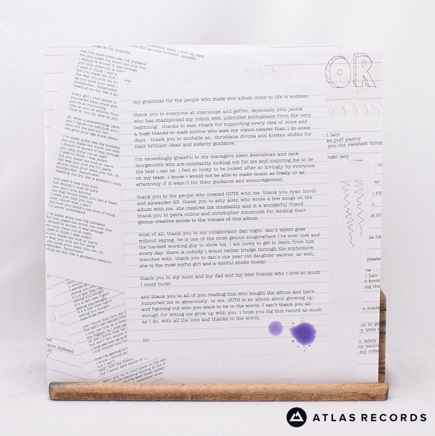 Olivia Rodrigo - Guts - Mpo Gatefold -A -B LP Vinyl Record - NM/EX