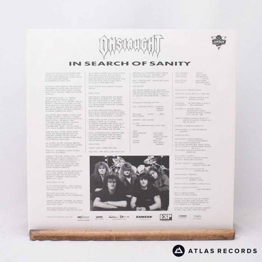 Onslaught - In Search Of Sanity - Townhouse A-2 B-2 LP Vinyl Record - EX/EX