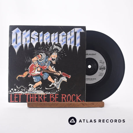 Onslaught Let There Be Rock 7" Vinyl Record - Front Cover & Record
