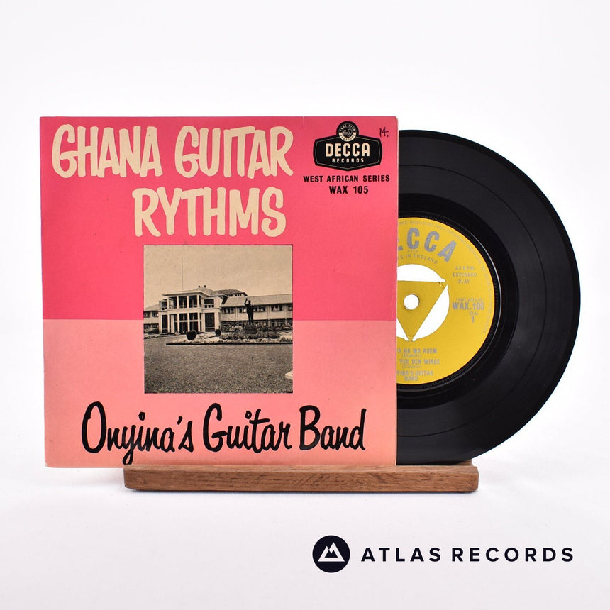 Onyina's Guitar Band Ghana Guitar Rythms 7" Vinyl Record - Front Cover & Record