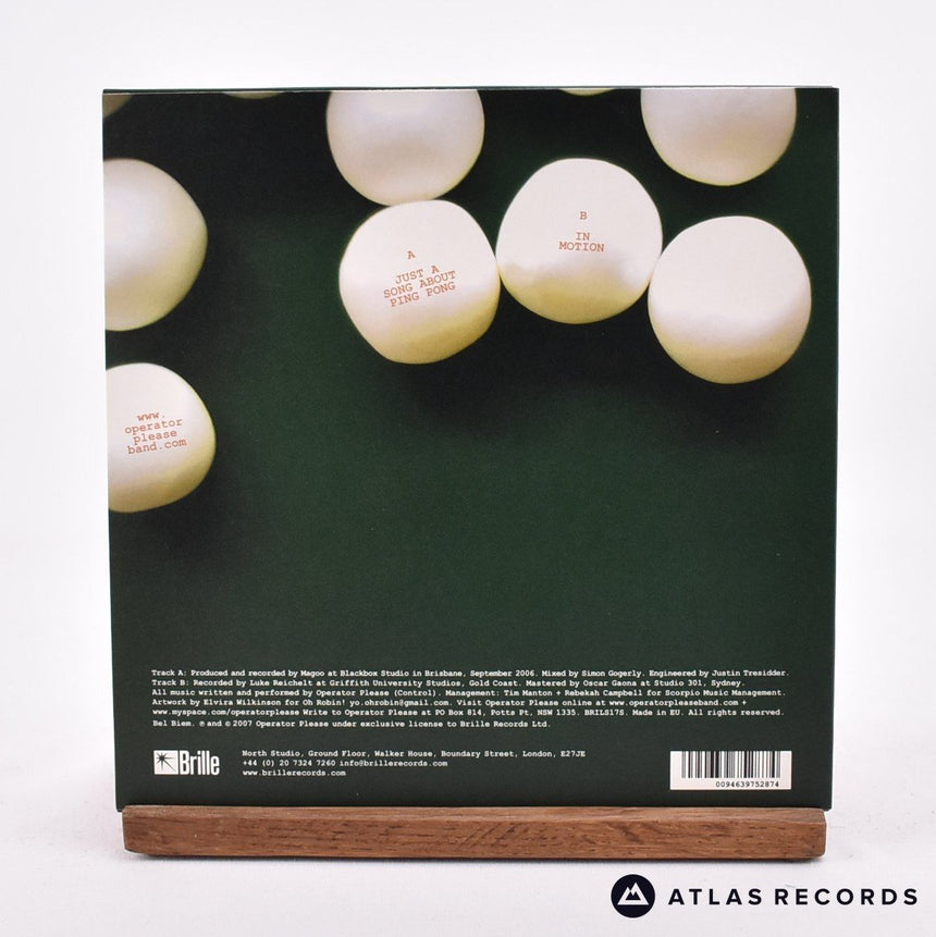 Operator Please - Just A Song About Ping Pong - 7" Vinyl Record - NM/NM