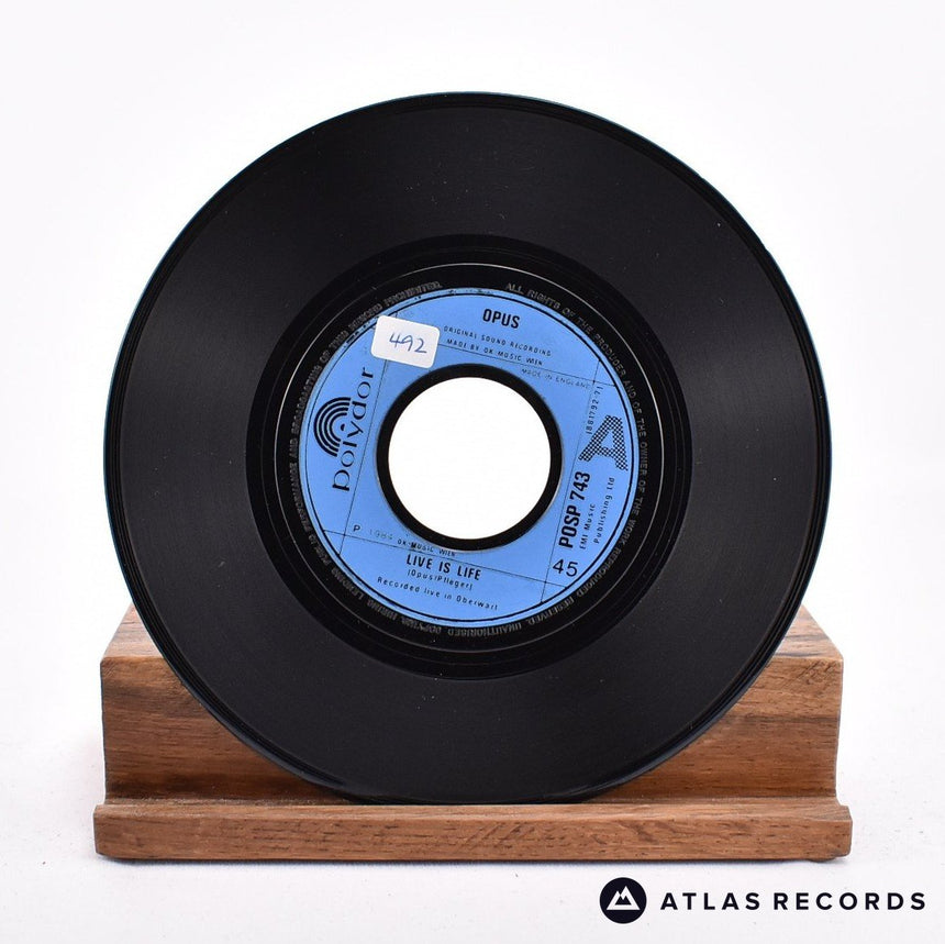 Opus - Live Is Life - 7" Vinyl Record - VG+/VG+