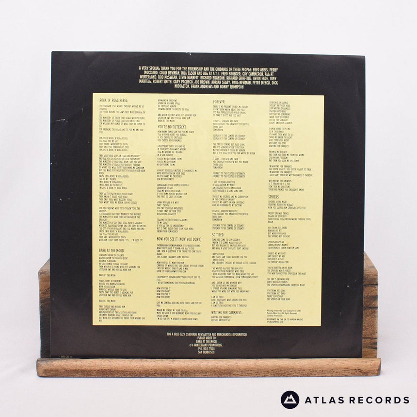 Ozzy Osbourne - Bark At The Moon - Lyric Sheet LP Vinyl Record - VG+/EX
