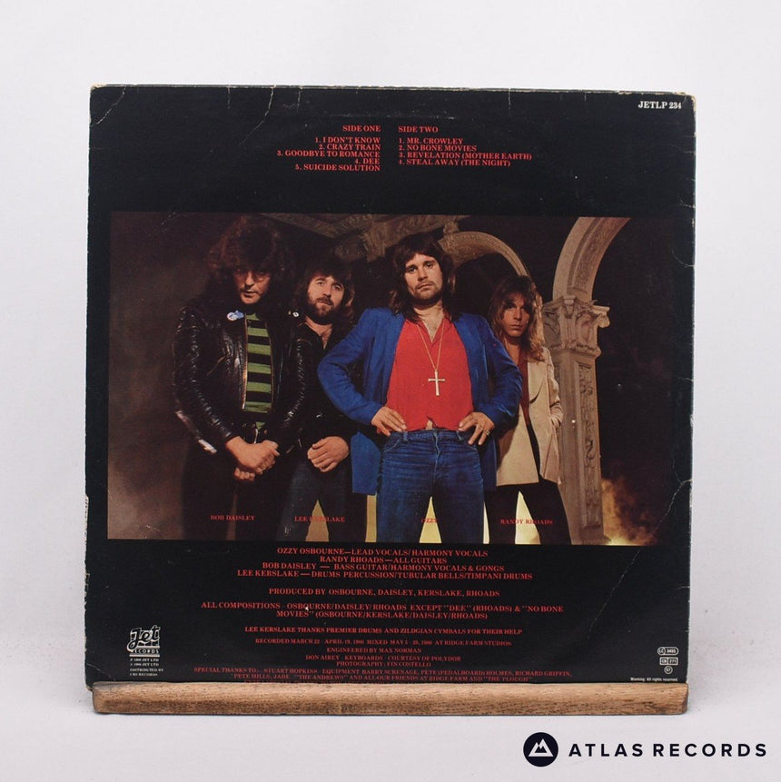 Ozzy Osbourne - Blizzard Of Ozz - Timtom A1 B1 LP Vinyl Record - VG/VG+