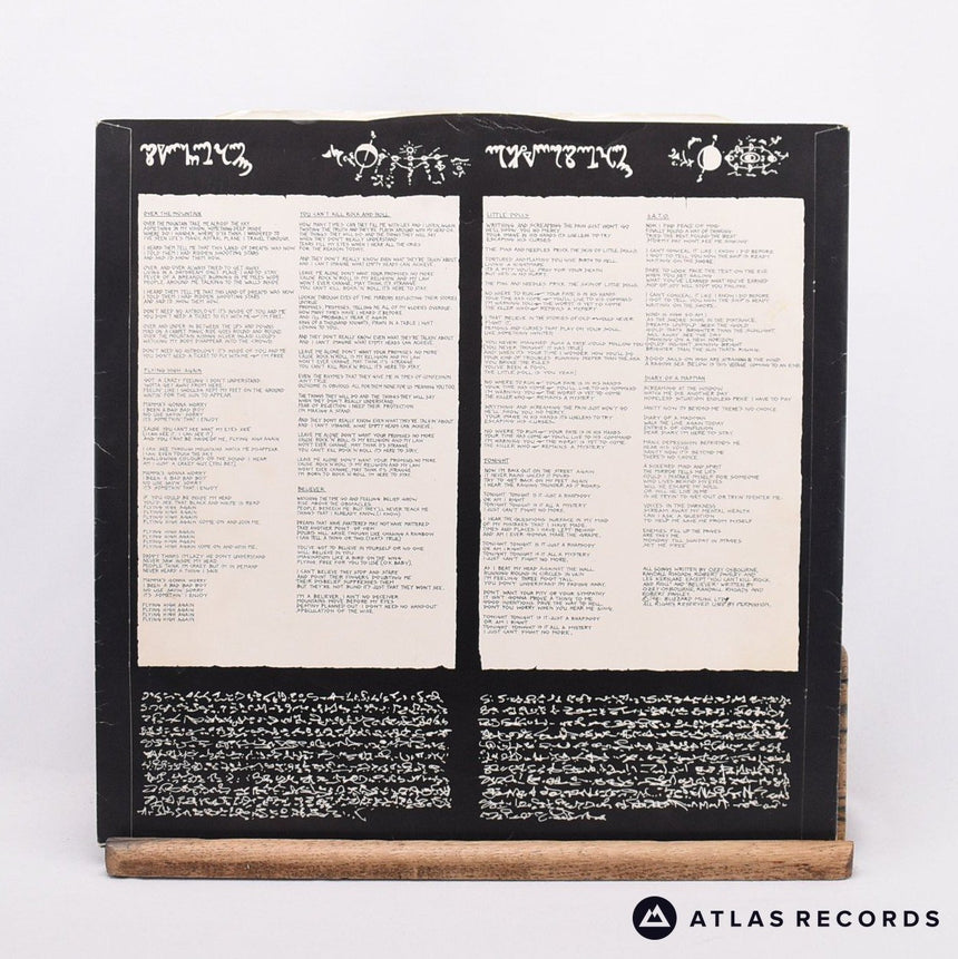 Ozzy Osbourne - Diary Of A Madman - A1 B1 LP Vinyl Record - VG+/VG+